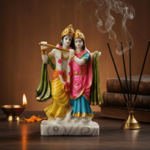 12 Inch Marble Dust Radha Krishna Idol