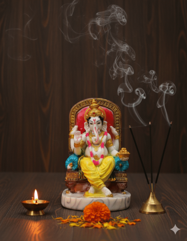 The Grand 14-Inch Ganesha on Sofa Statue: A Vastu Showpiece