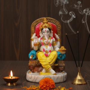 The Grand 14-Inch Ganesha on Sofa Statue: A Vastu Showpiece
