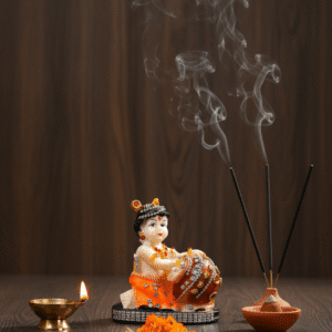 4 Inch Makhan Chor Laddu Gopal Idol - Small Bal Krishna Statue