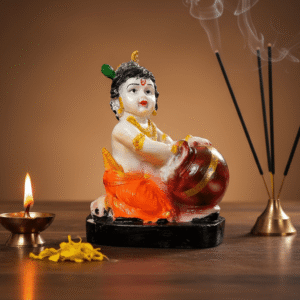 4 Inch Makhan Chor Laddu Gopal Idol - Small Bal Krishna Statue