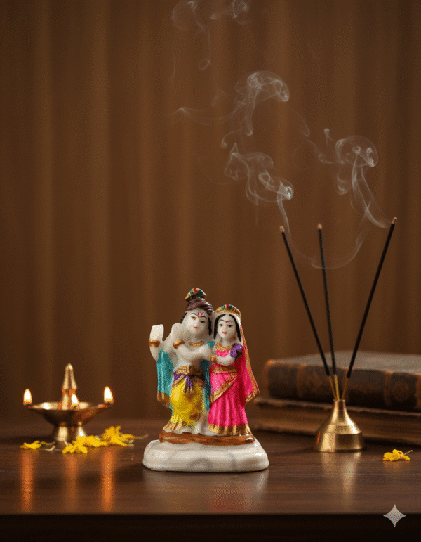 Radha Krishna Idol, 4 Inch Murti, Car Dashboard Idol, Small Krishna Statue, Marble Dust Finish, Divine Couple, Radhe Kishan Figurine, Affordable Gift
