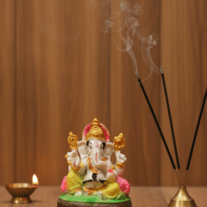 5.5 Inch Ganesha Idol, Small Ganesh Statue, Car Dashboard Ganpati, Glitter Ganesha, Ganesh Idol NGT-033, Office Desk Ganesha, Auspicious Travel Idol, Diwali Return Gift