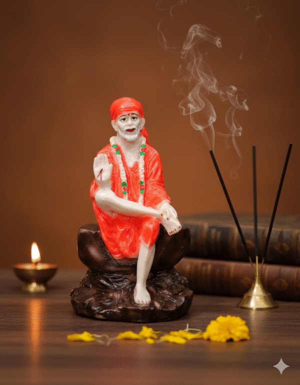 9.5 Inch Shirdi Sai Baba Murti with Blessing Hand