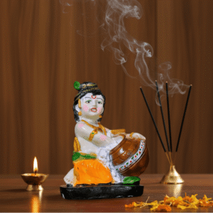 9.5 Inch Makhan Chor Bal Krishna Idol Large Laddu Gopal Statue