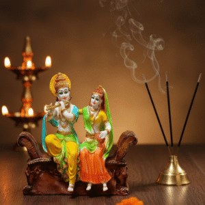 13 Inch Radha Krishna Sofa Idol