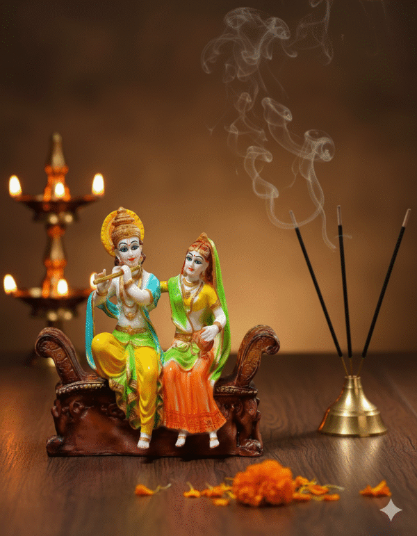 13 Inch Radha Krishna Sofa Idol