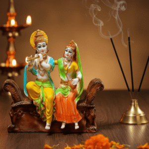 13 Inch Radha Krishna Sofa Idol