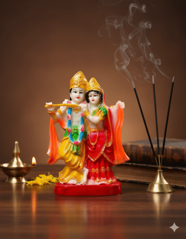 Affordable 8.5 Radha Krishna Idol for Car Dashboard & Pooja