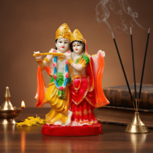 Affordable 8.5 Radha Krishna Idol for Car Dashboard & Pooja
