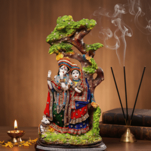 The Divine Union: Large 19 Inch Polyresin Radha Krishna Idol