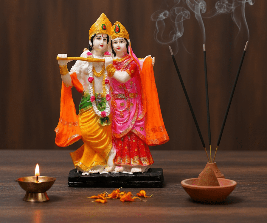 Radha Krishna Idol with Flute