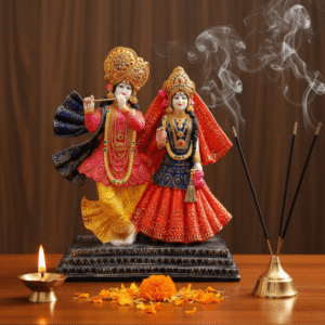 20 Inch ISKCON Radha Krishna Idol - Premium Marble Finish