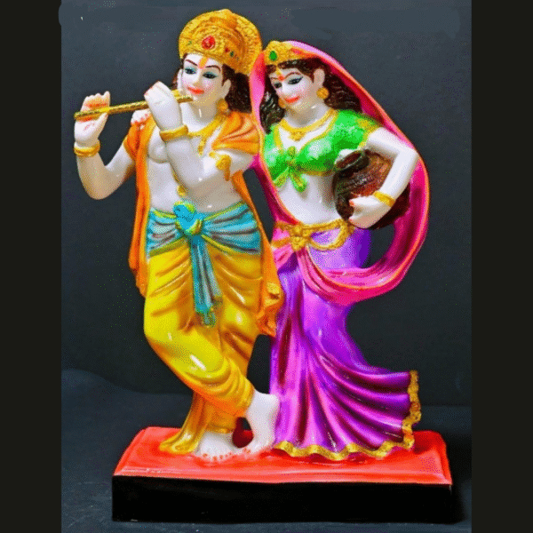 Marble Dust Radha Krishna Idol (12 Inch)