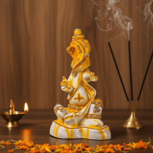 11.5 Inch Ganesha Idol, Lambodhar Ganesha, Jeweled Ganpati Murti, Modern Ganesha Statue, Ganesh Idol NGT-058, Yellow Gold Ganesha, Luxury Vastu Decor, Tall Ganpati