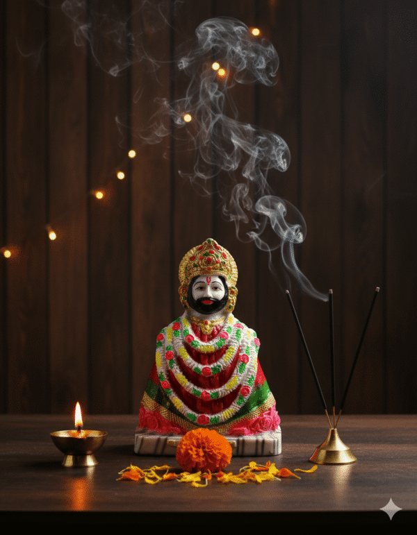 Khatu Shyam, Shyam Baba, Barbarik, Hindu Idol, Pooja Murti, Polyresin Figurine, Khatu Mandir