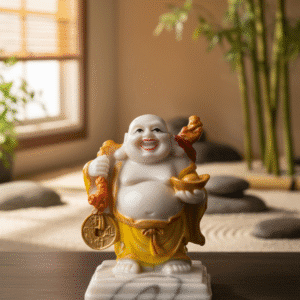 Laughing Buddha, 4.5 Inch Hotei, NGT-174, Prosperity Idol, Small Feng Shui Statue, Desk Buddha, Budai Coin