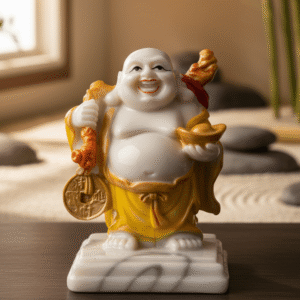 Laughing Buddha, 4.5 Inch Hotei, NGT-174, Prosperity Idol, Small Feng Shui Statue, Desk Buddha, Budai Coin