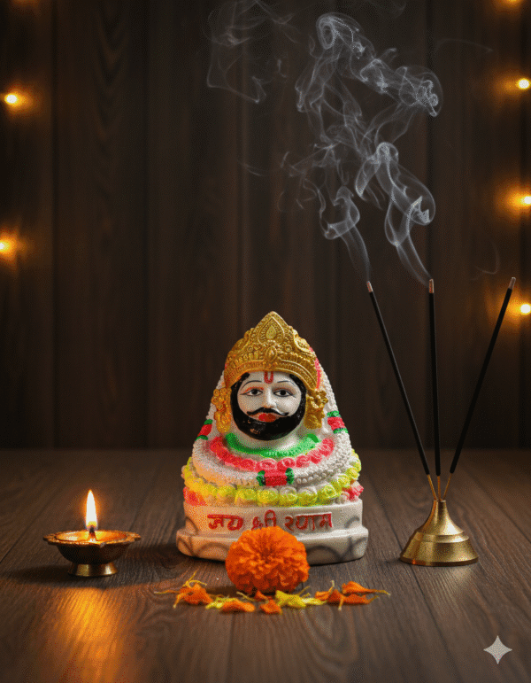 Khatu Shyam Murti, Shyam Baba Idol, Polyresin Idol, 6 Inch Statue, Pooja Murti, Religious Gift, NGT-161, Mandir Decor