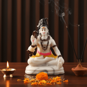 Lord Shiva Murti, 6 Inch Mahadev, Abhaya Mudra, NGT-237, Polyresin Shiva Idol, Meditation Statue, Shankar Ji