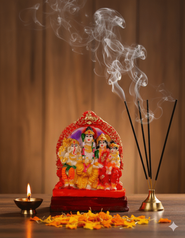 The Auspicious 6.5-Inch Kartikeya Shiv Parivar 