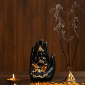 The Contemporary 7-Inch Black Ganesha on Hand