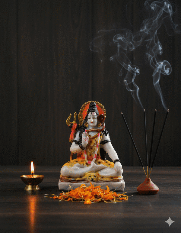 Lord Shiva Murti, 8 Inch Mahadev, Polyresin Shiva, NGT-186, White Shiva Statue, Meditation Idol, Hindu God Statue