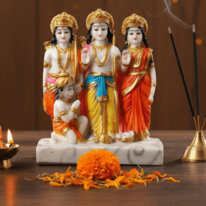 Divine Ram Darbar Idol Set (9 Inch) - Lord Ram, Sita, Lakshman & Hanuman Murti