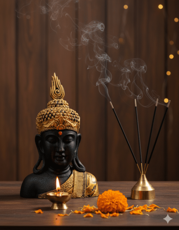 Buddha Head Statue, Black Gold Buddha, Resin Buddha, Gautam Buddha Bust, Large Buddha Idol, Zen Decor, Spiritual Home Decor, Mindfulness Gift