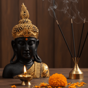 Buddha Head Statue, Black Gold Buddha, Resin Buddha, Gautam Buddha Bust, Large Buddha Idol, Zen Decor, Spiritual Home Decor, Mindfulness Gift