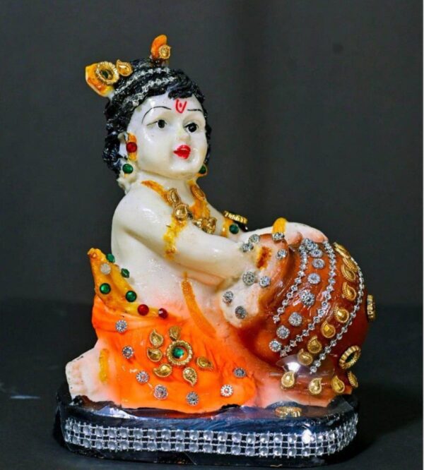 6.5 Inch Makhan Chor Bal Krishna Idol - Laddu Gopal Statue