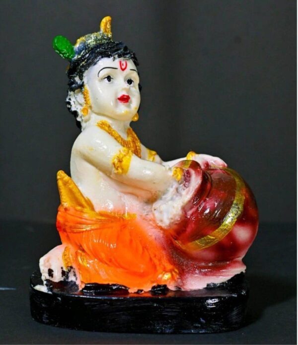 4 Inch Makhan Chor Laddu Gopal Idol - Small Bal Krishna Statue