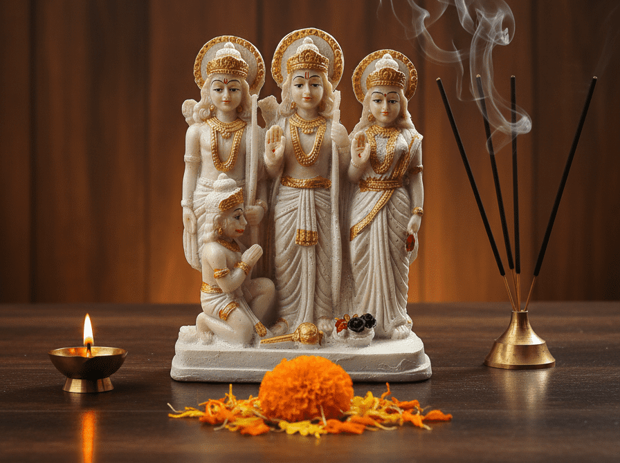 8.5 Inch Ram Darbar Idol for Home Temple